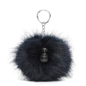 Kipling Pompom Monkey Keychain Accessories True Navy | CA 1958HA